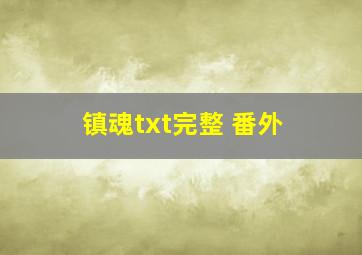 镇魂txt完整 番外